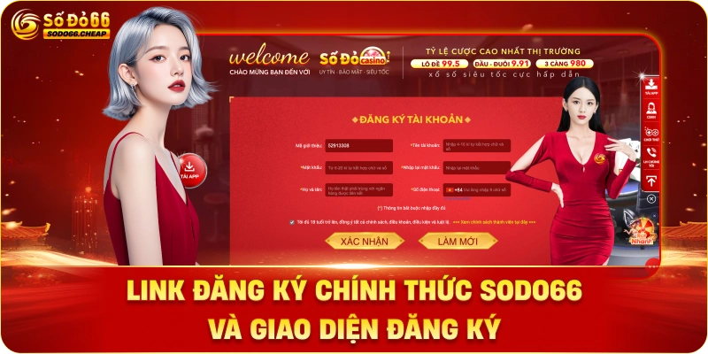 Link đăng ký chính thức sodo66 và giao diện Đăng Ký